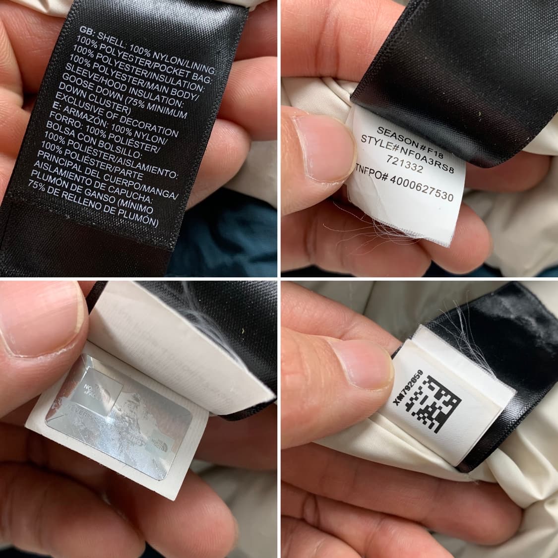 노스페이스 자수로고 550필 구스다운 패딩 상품이미지7