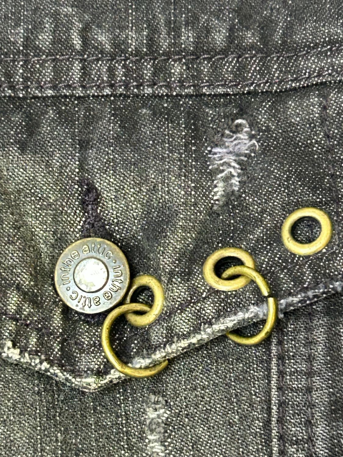 In The Attic 인 디 아틱 링 디테일 흑청자켓 상품이미지7