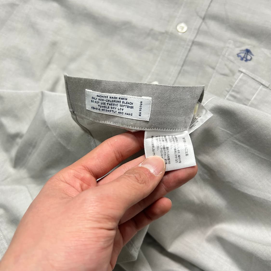 브룩스 브라더스 그레이 코튼 셔츠 상품이미지5