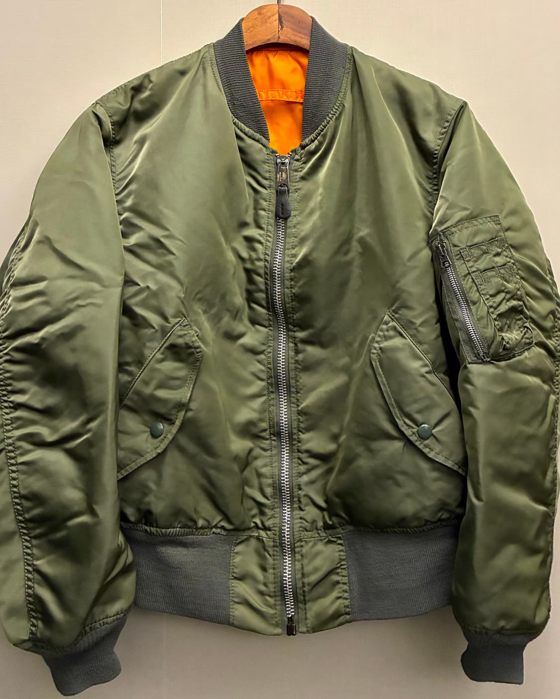 (S~M)90s USA ALPHA 알파인더스트리 빈티지 ma-1 항공점퍼 상품이미지1