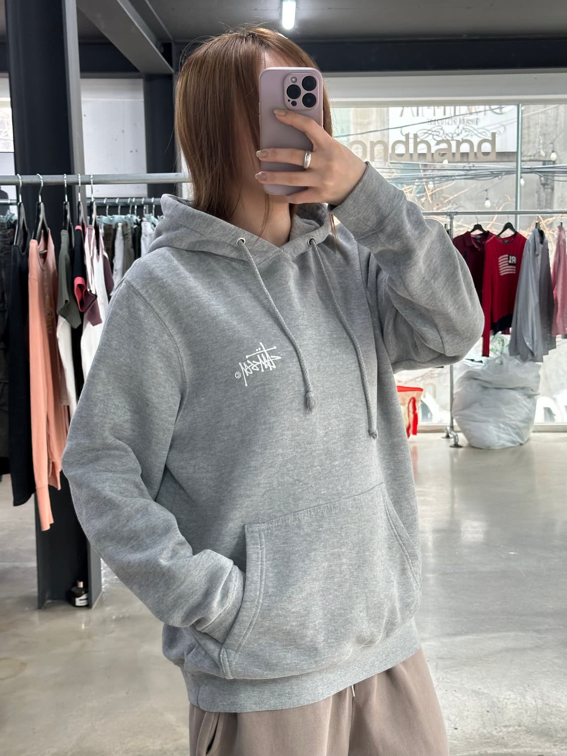 스투시 스탁 백로고 후드티 상품이미지4