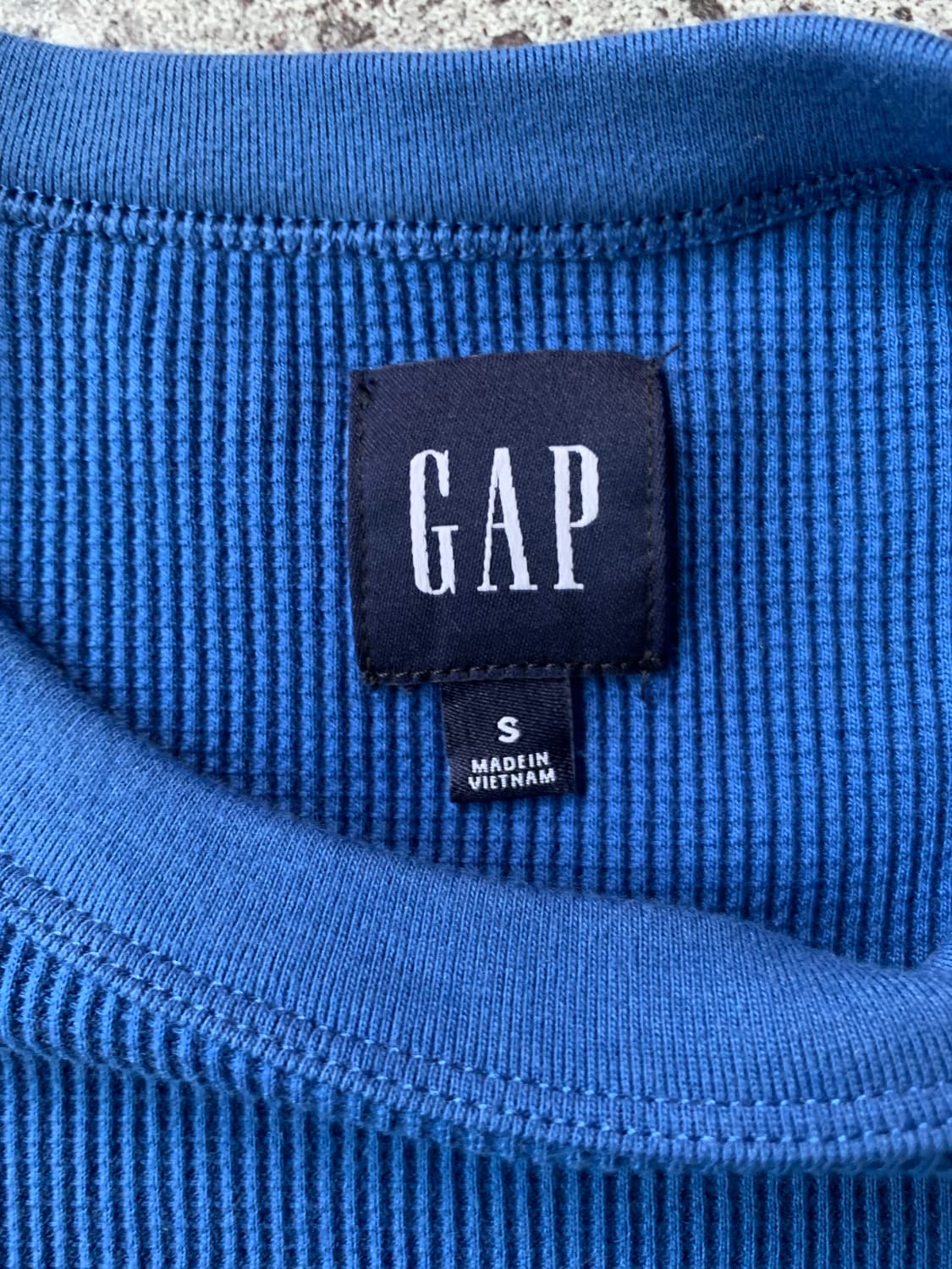GAP 갭 빈티지 와플 롱슬리브 블루 상품이미지2