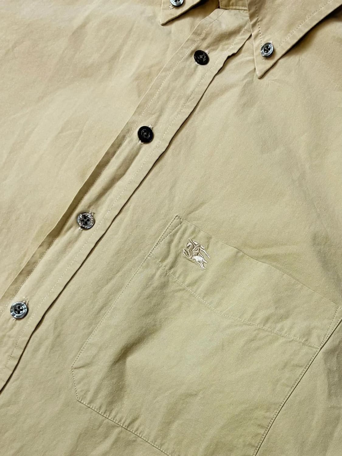 버버리 00s 옐로우베이지 기마 로고 셔츠 PN5290 상품이미지3
