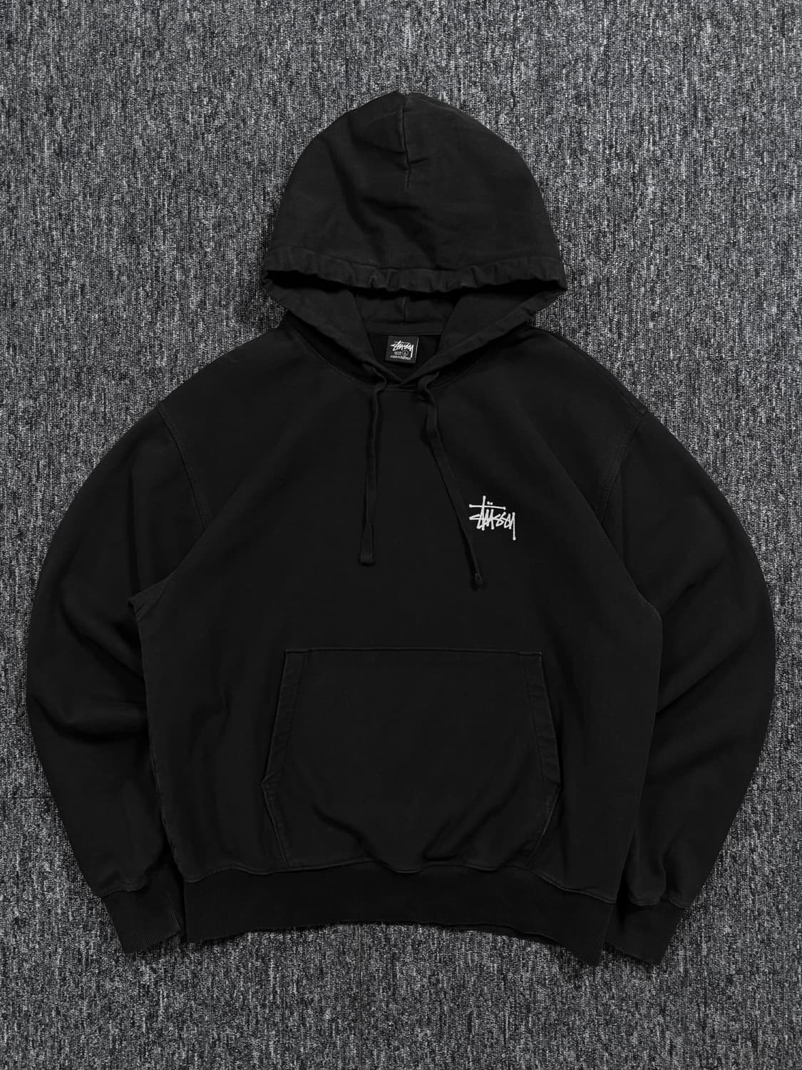 스투시 블랙 베이직 후드티 상품이미지3