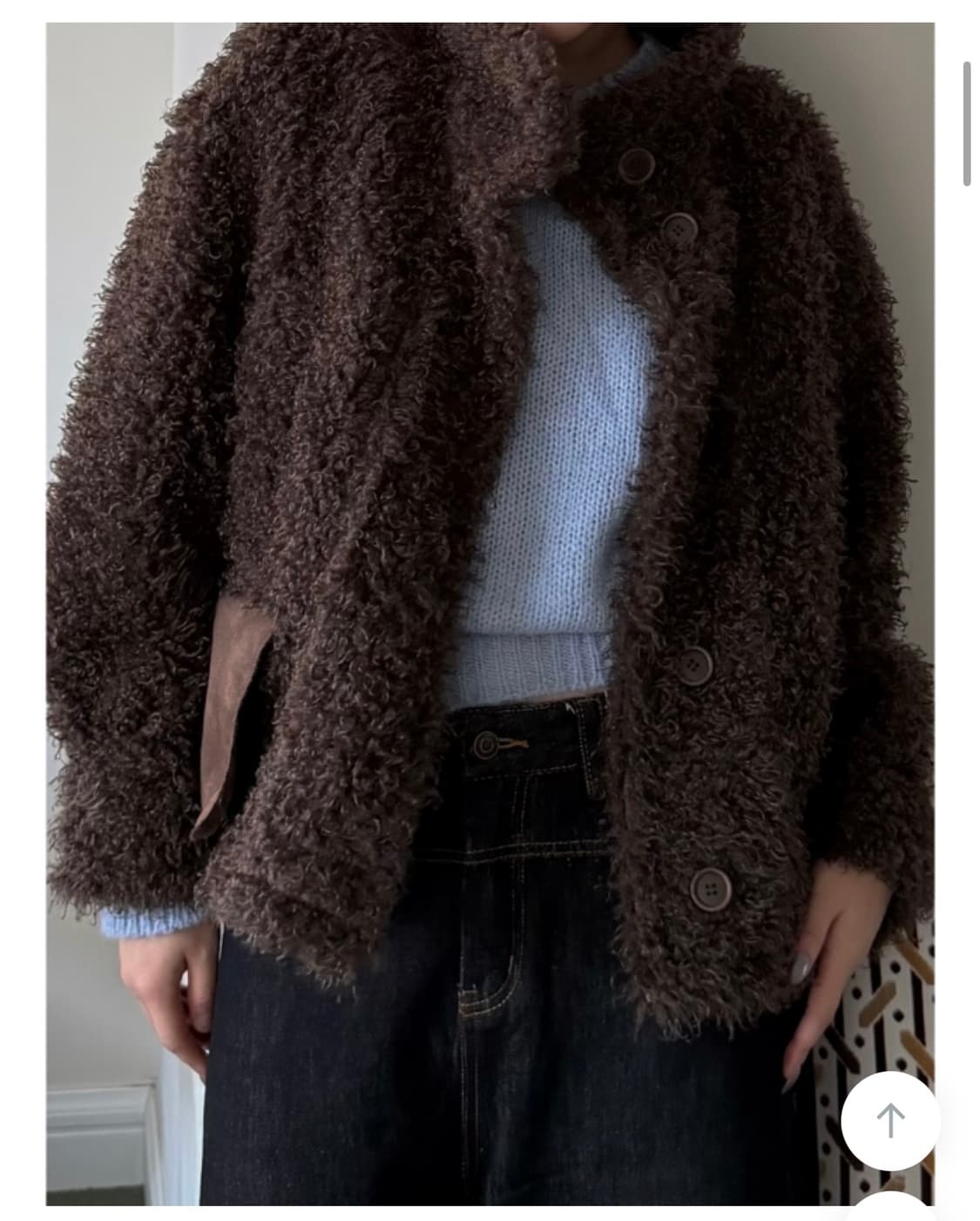 브라운 리버시블 무스탕 상품이미지2