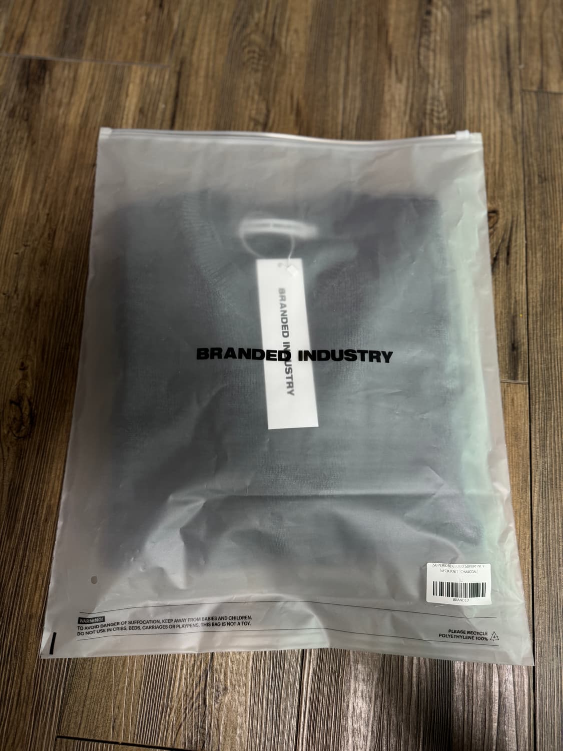 브랜디드 클라우드 브이넥 니트 차콜 L 상품이미지2