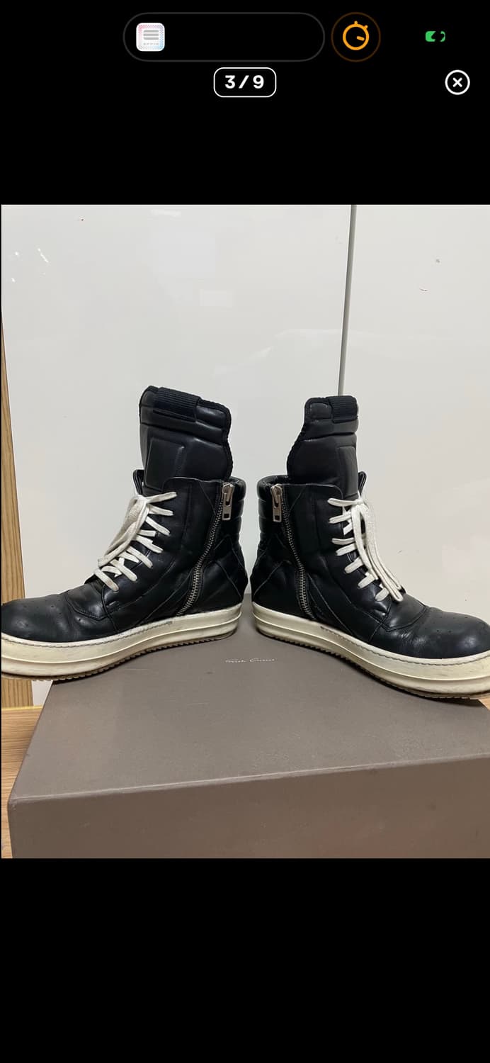 릭오웬스 지오바스켓 검정 박스 끈 O (정품) 네고가능해요:) 상품이미지3