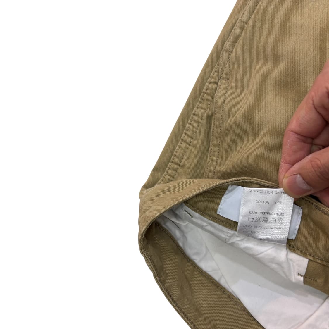 주앙옴므 베이지 와이드 코튼 팬츠 상품이미지4