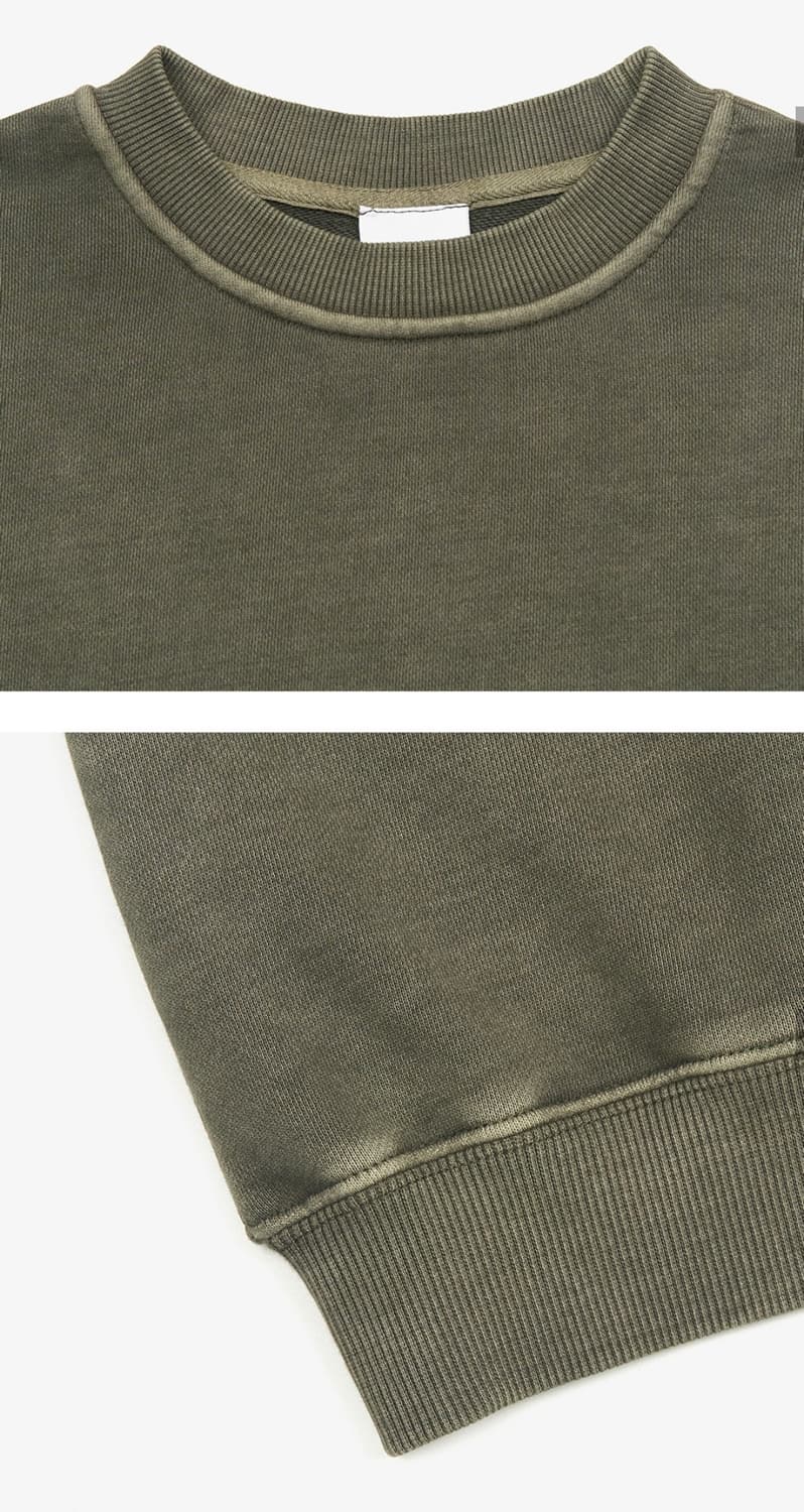 토피_피그먼트 오버핏 스웻 셔츠 (DUSTY KHAKI)_M사이즈 상품이미지3