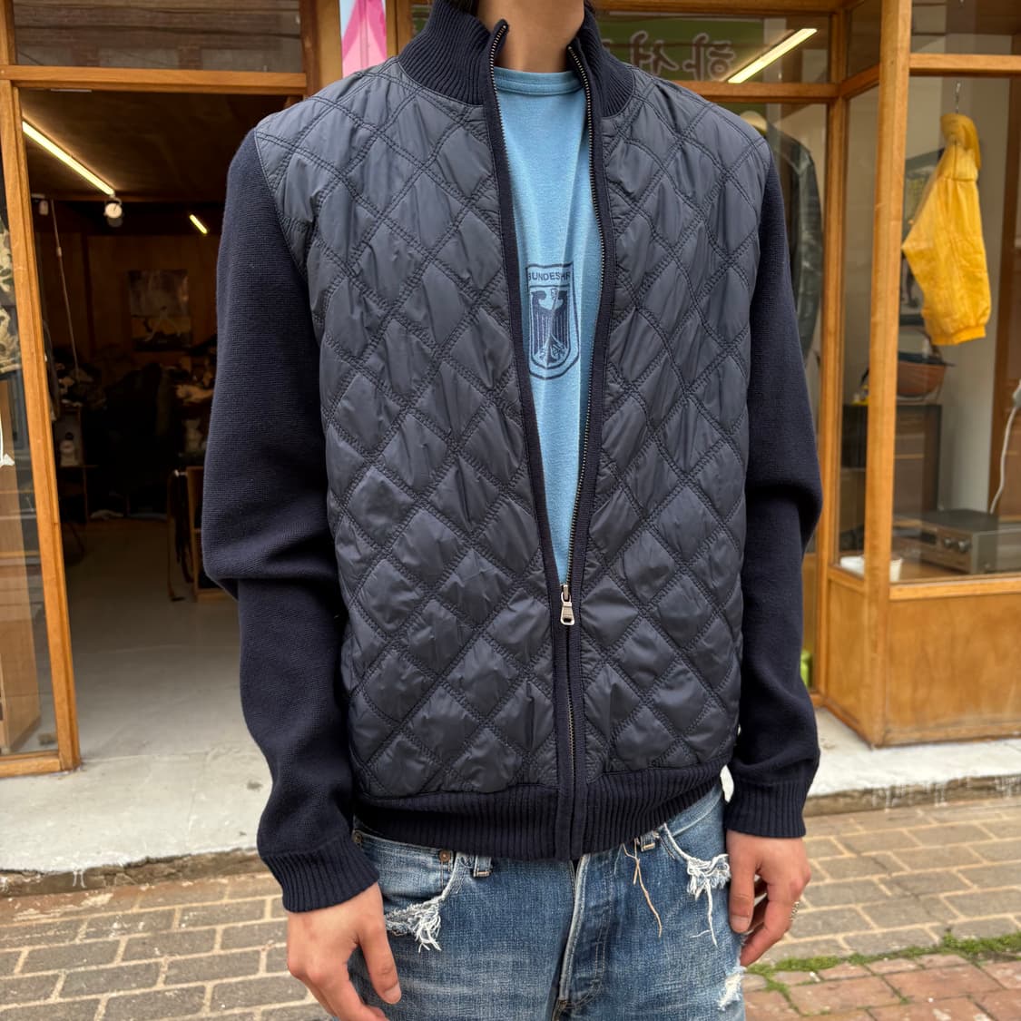 휴고보스 퀼티드 니트 자켓 상품이미지2