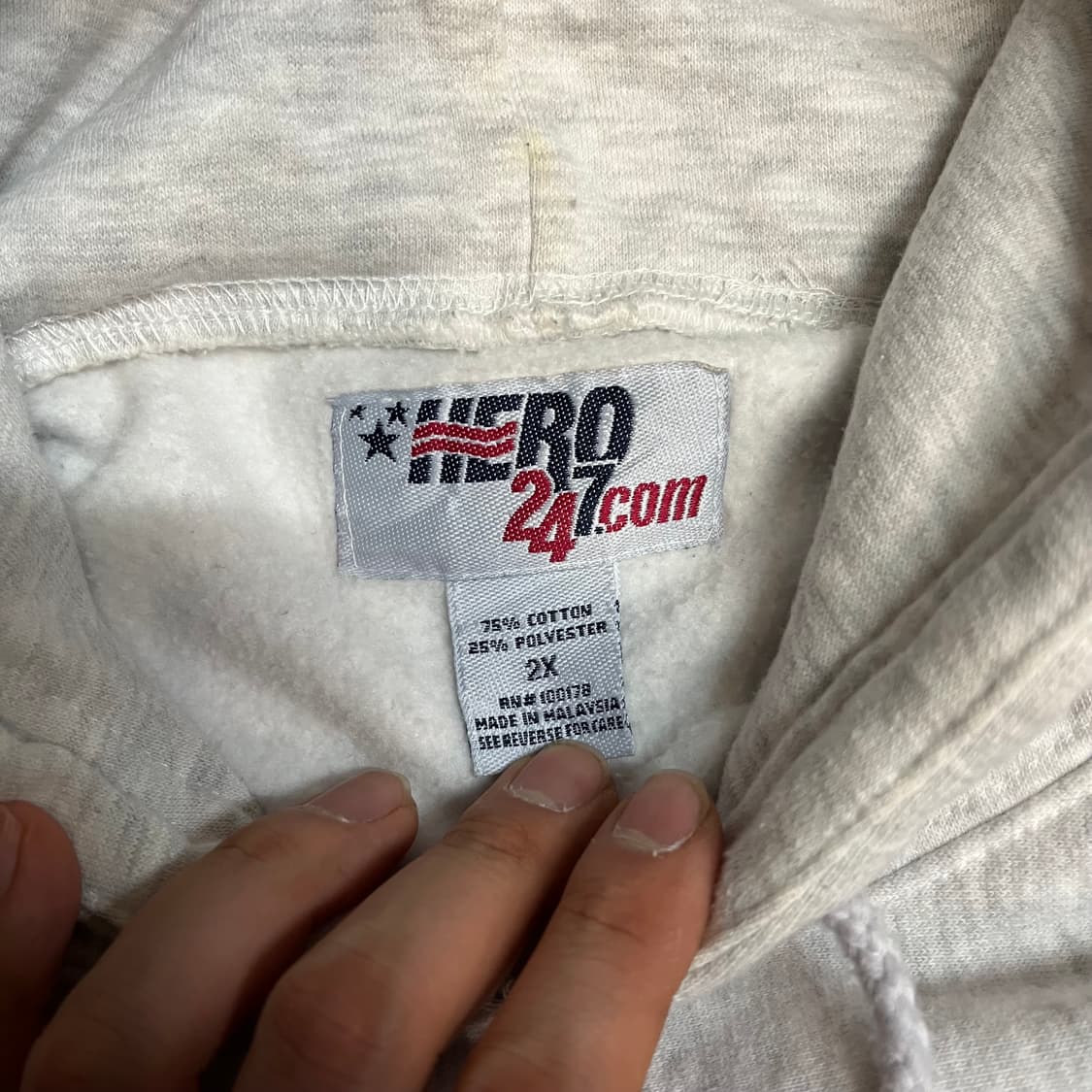90‘s 빈티지 HERO247.com 리버스위 후드티 상품이미지6