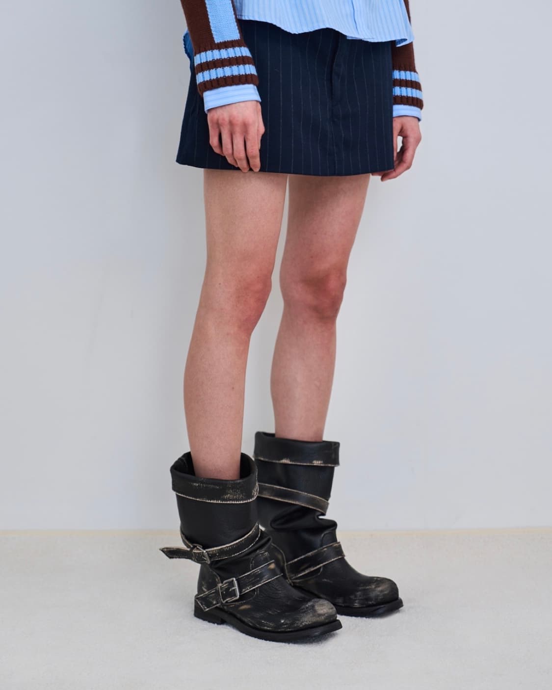 네거티브쓰리 Slouchy Long Boots_Rub off black 상품이미지2