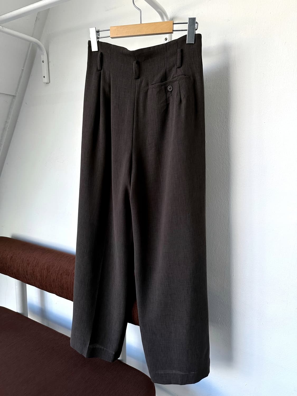  2 pleats high gauge poly trousers 상품이미지8