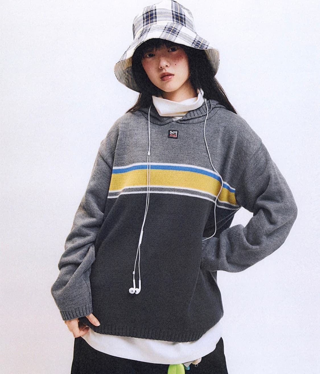 스포츠챔버 SC 글라이드 니트 후디 차콜 2 size 상품이미지2