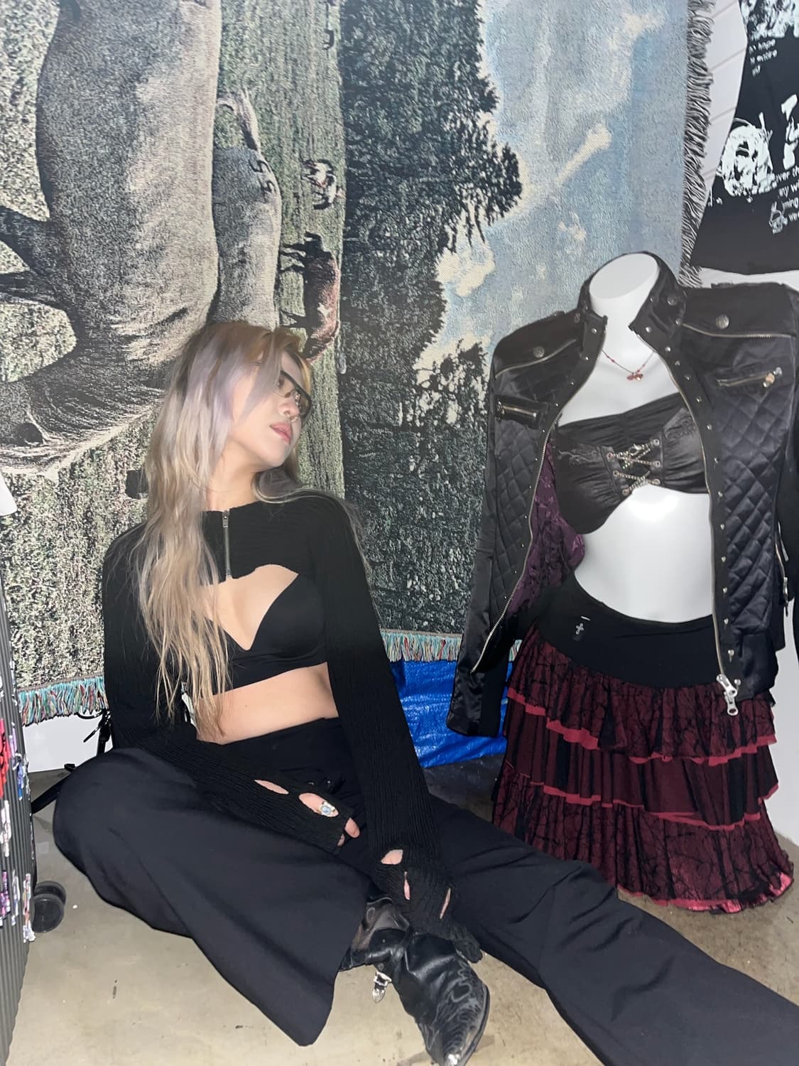 마틴 킴 핑거 홀 크롭 볼레로 상품이미지6