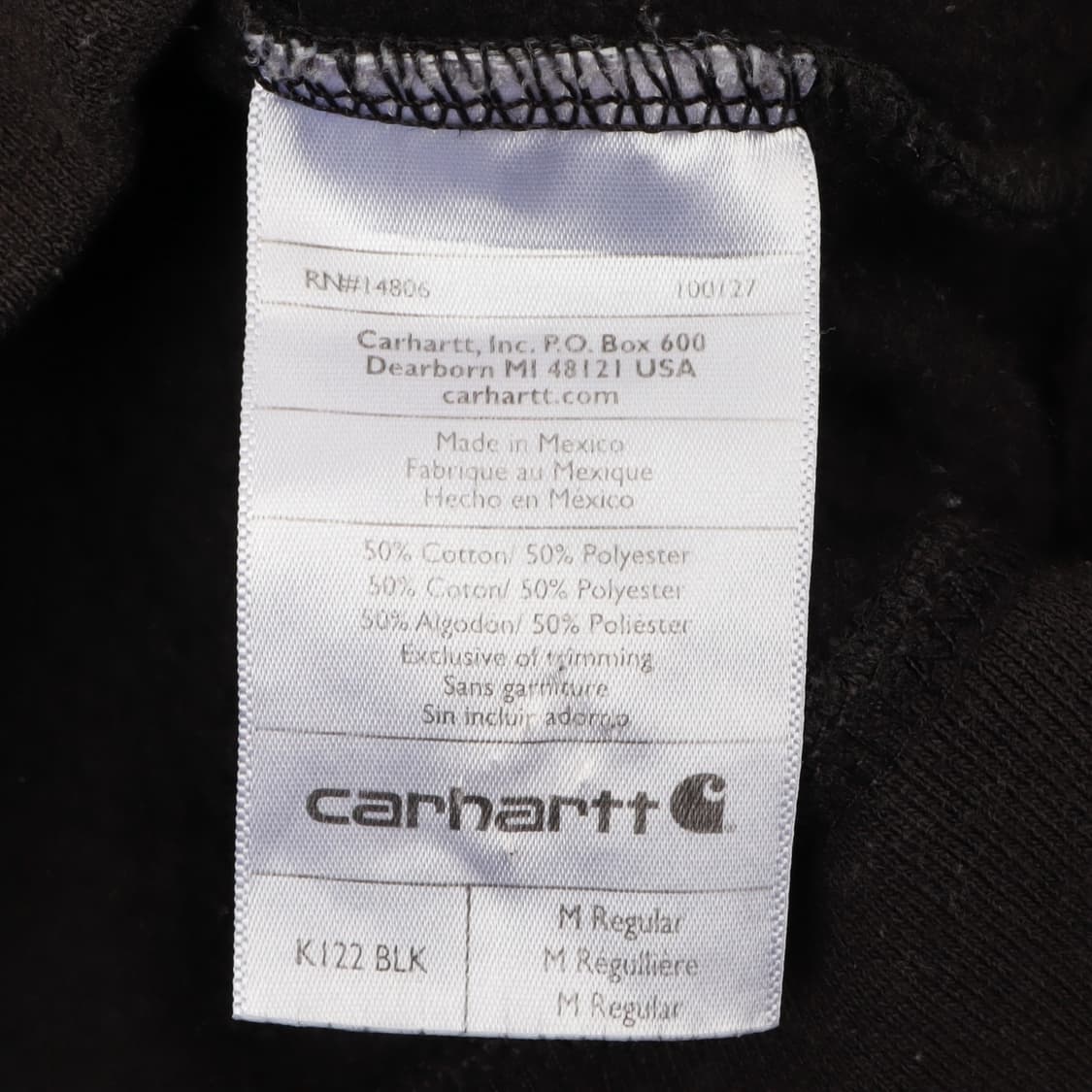 칼하트 k122 챠콜 후드집업 상품이미지9