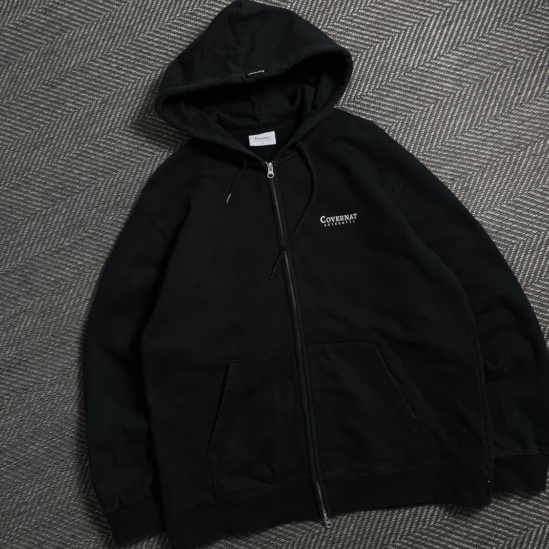 커버낫 자수 어센틱 로고 박시핏 투웨이 후드집업 y 4943 상품이미지1