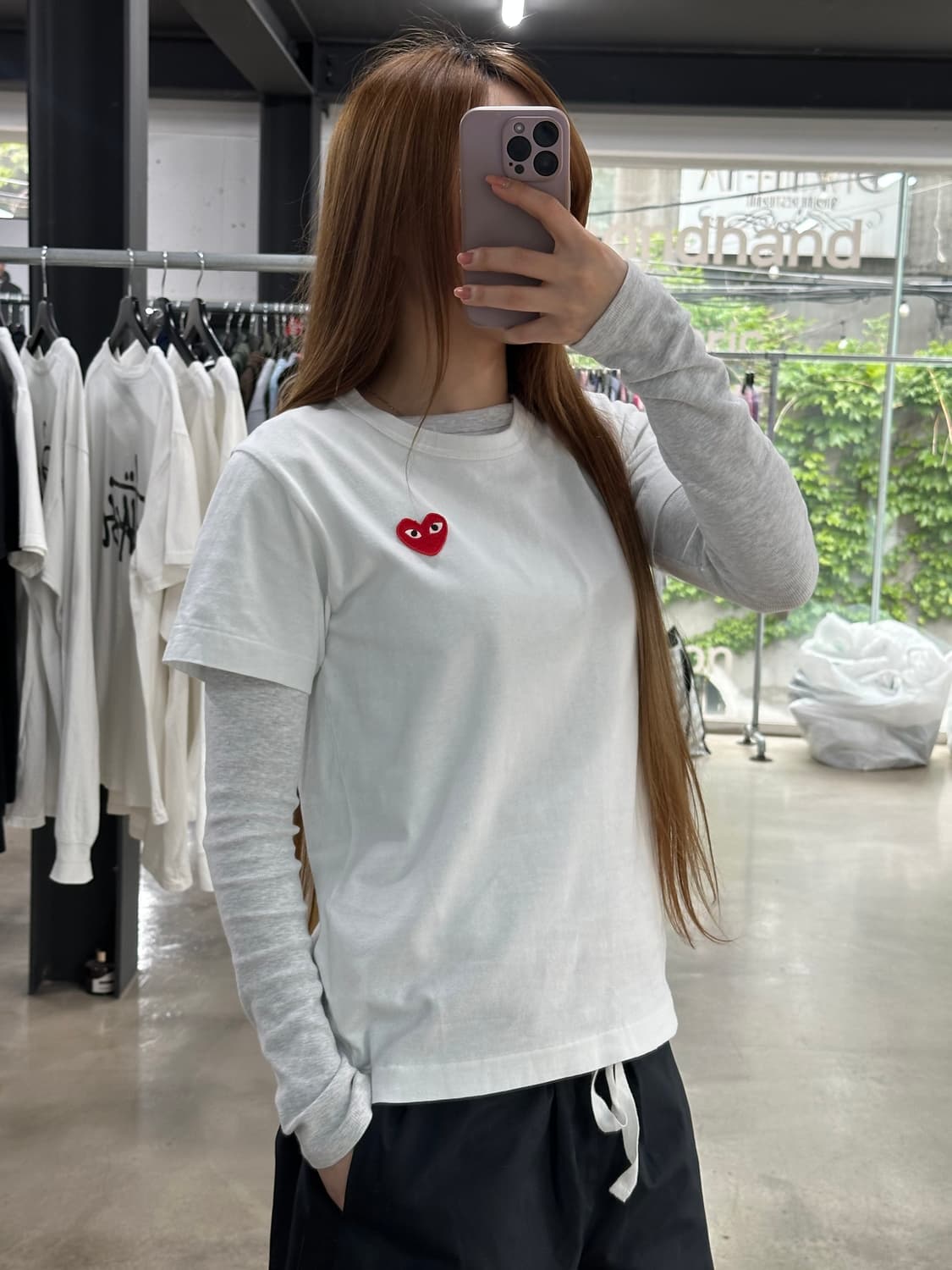 꼼데가르송 플레이 하트 반팔티 상품이미지1