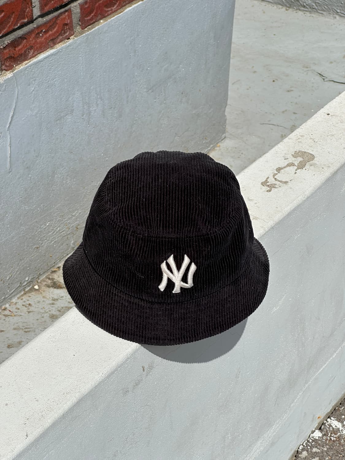 [M] MLB 엠엘비 뉴욕양키스 코듀로이 블랙 버킷햇 모자 상품이미지1
