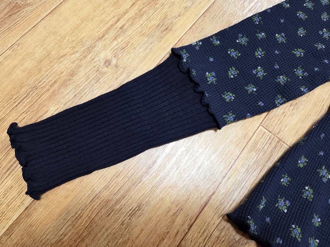 뮤제드(MUSED) 패치웍 저지탑 55-66 새상품 상품이미지7