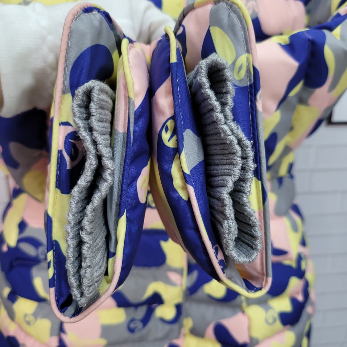 럭키슈에뜨 카모플라쥬 패턴 오리털 롱 패딩 코트 36사이즈 상품이미지7