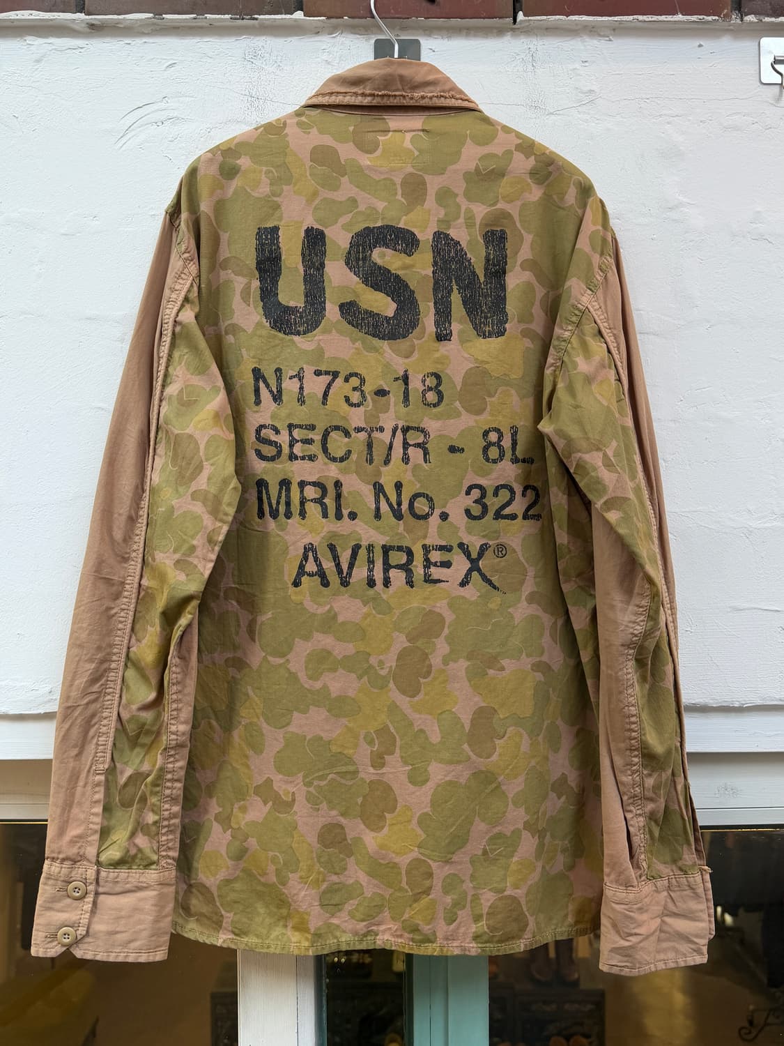 Avirex 아비렉스 카모플라쥬 베이지 셔츠 L 상품이미지6