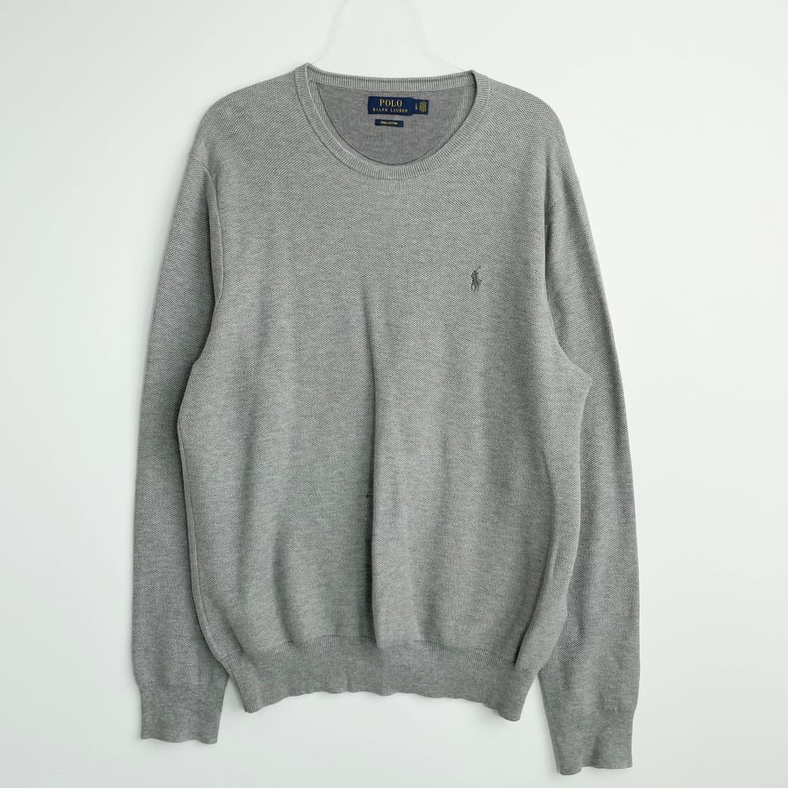 A2 폴로 랄프로렌 그레이 피마코튼 라운드넥 니트 스웨터 110사이즈 상품이미지1