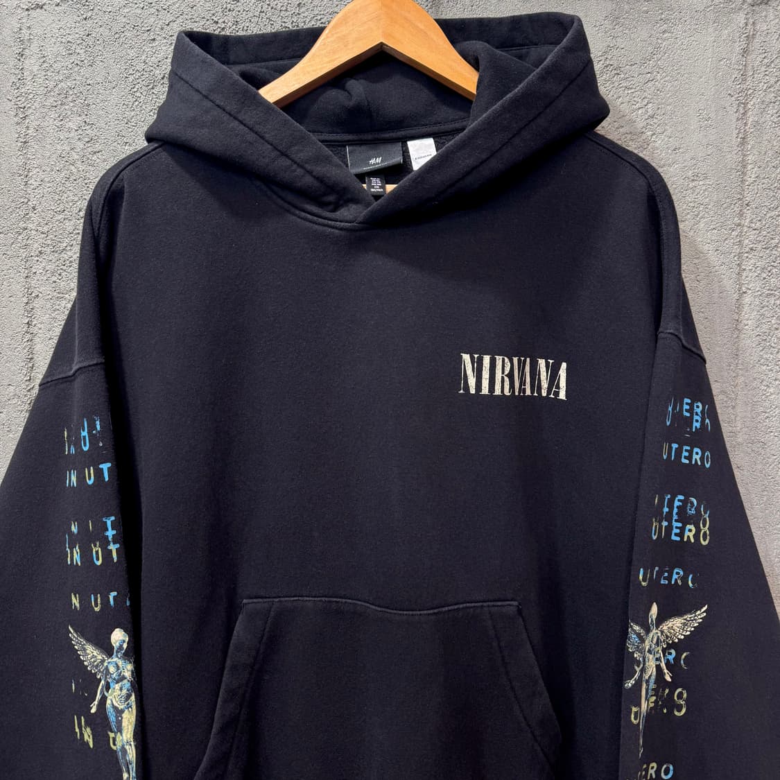 너바나 x H&M 오버사이즈 스웻 후드티 (XL)  상품이미지2