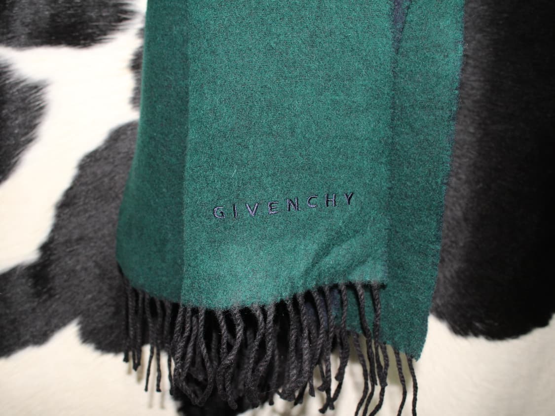 지방시 그린네이비 램스울100% 머플러 상품이미지8