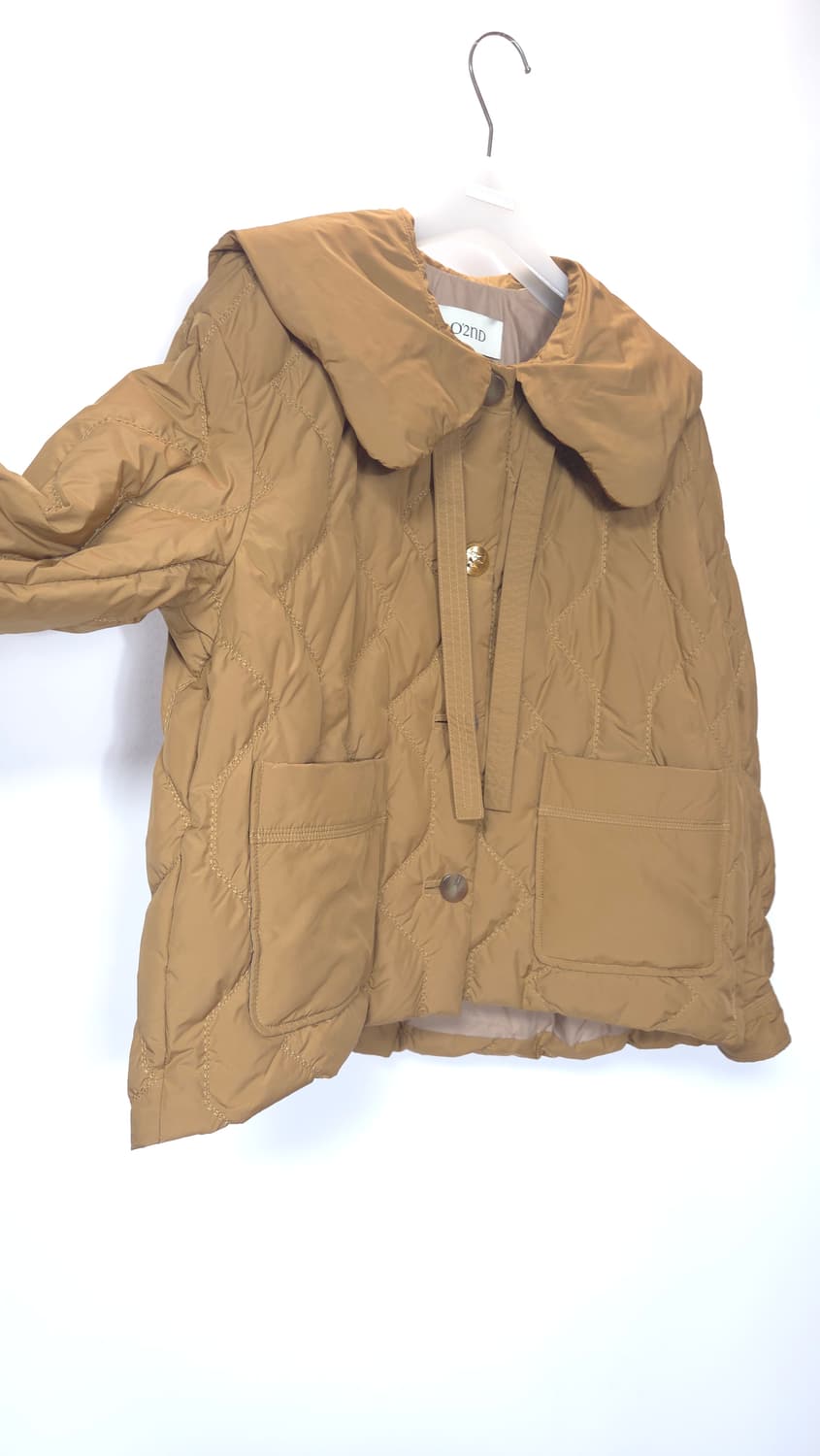 한섬 오즈세컨 2024 퀼팅 구스 다운 숏패딩 44~66 상품이미지5