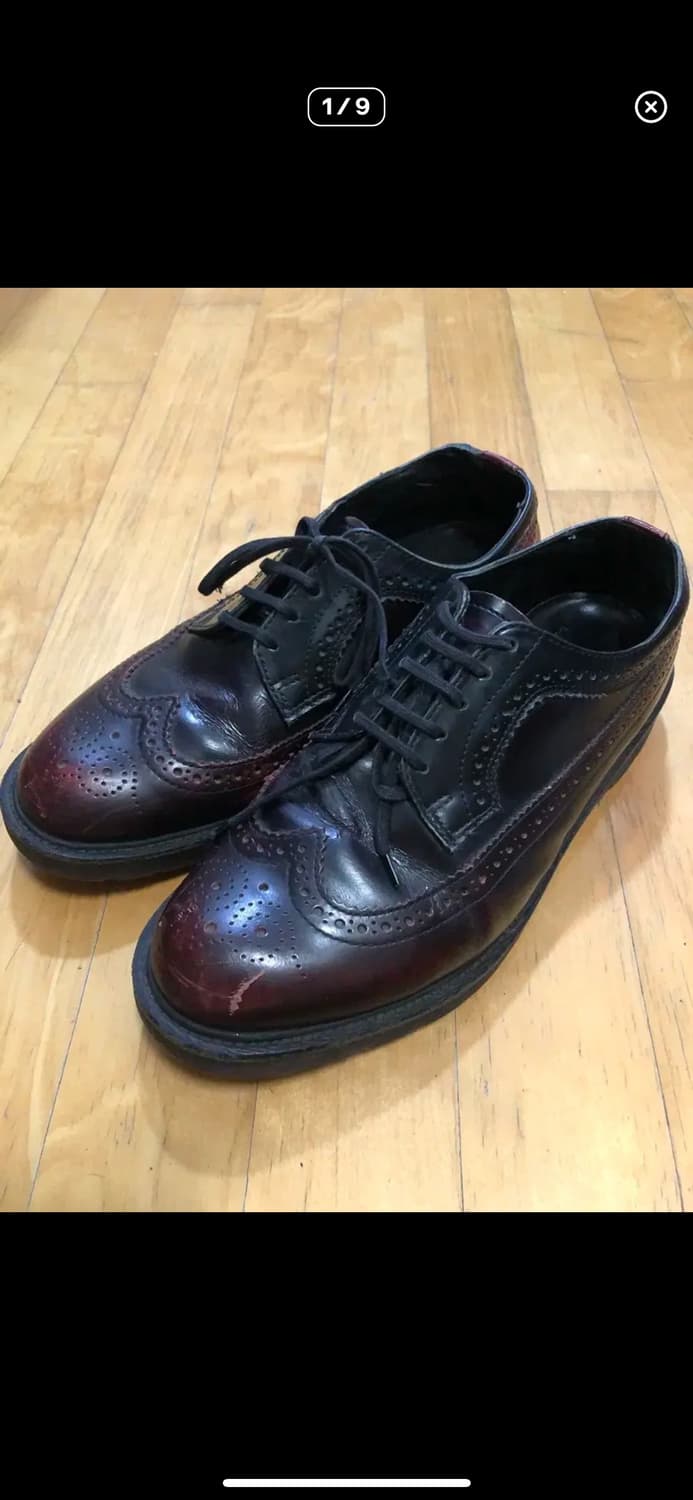 닥터마틴 3989 영국 메이드 윙팁 슈즈 버건디 체리레드 270 상품이미지1