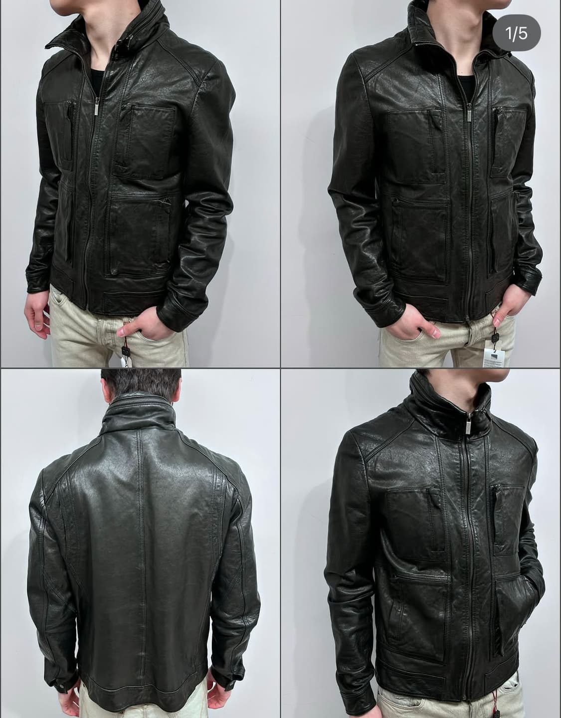 Italian Lambskin Multi Pocket High Neck  상품이미지1