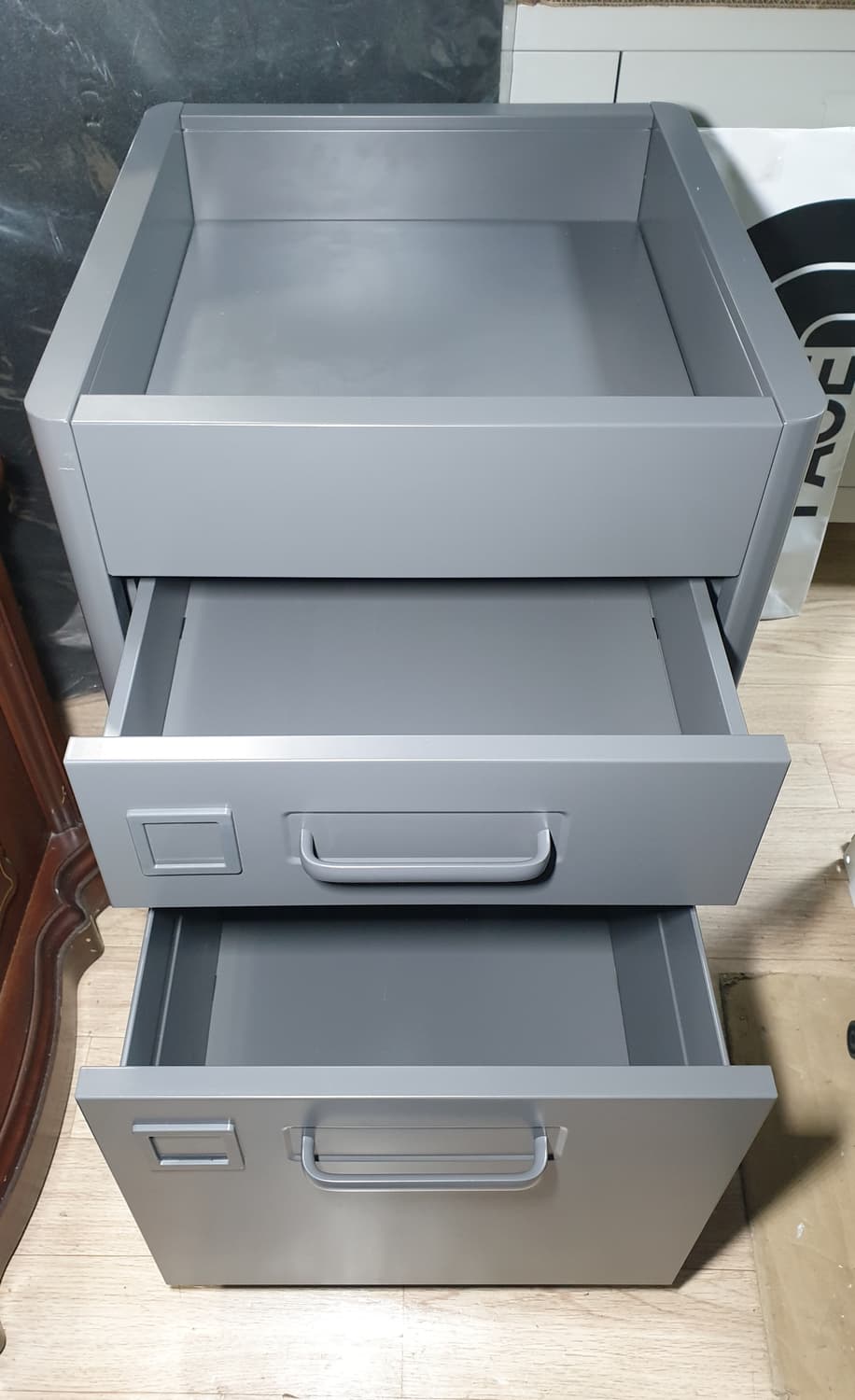 이케아 IKEA 이도센 고급 이동식 철제서랍장(다크그레이 or 옐로우) 상품이미지7
