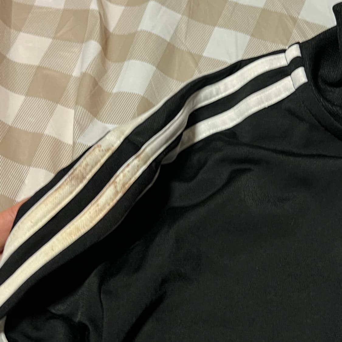 아디다스 져지 블랙 XL 집업 삼선 트랙탑 하자 상품이미지3