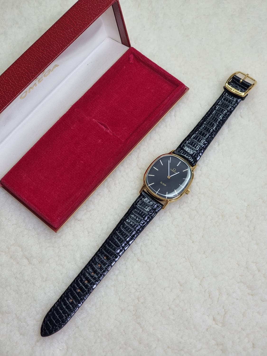 오메가 드빌 블랙 다이일 핸드와인딩 수동 남성 시계 상품이미지5