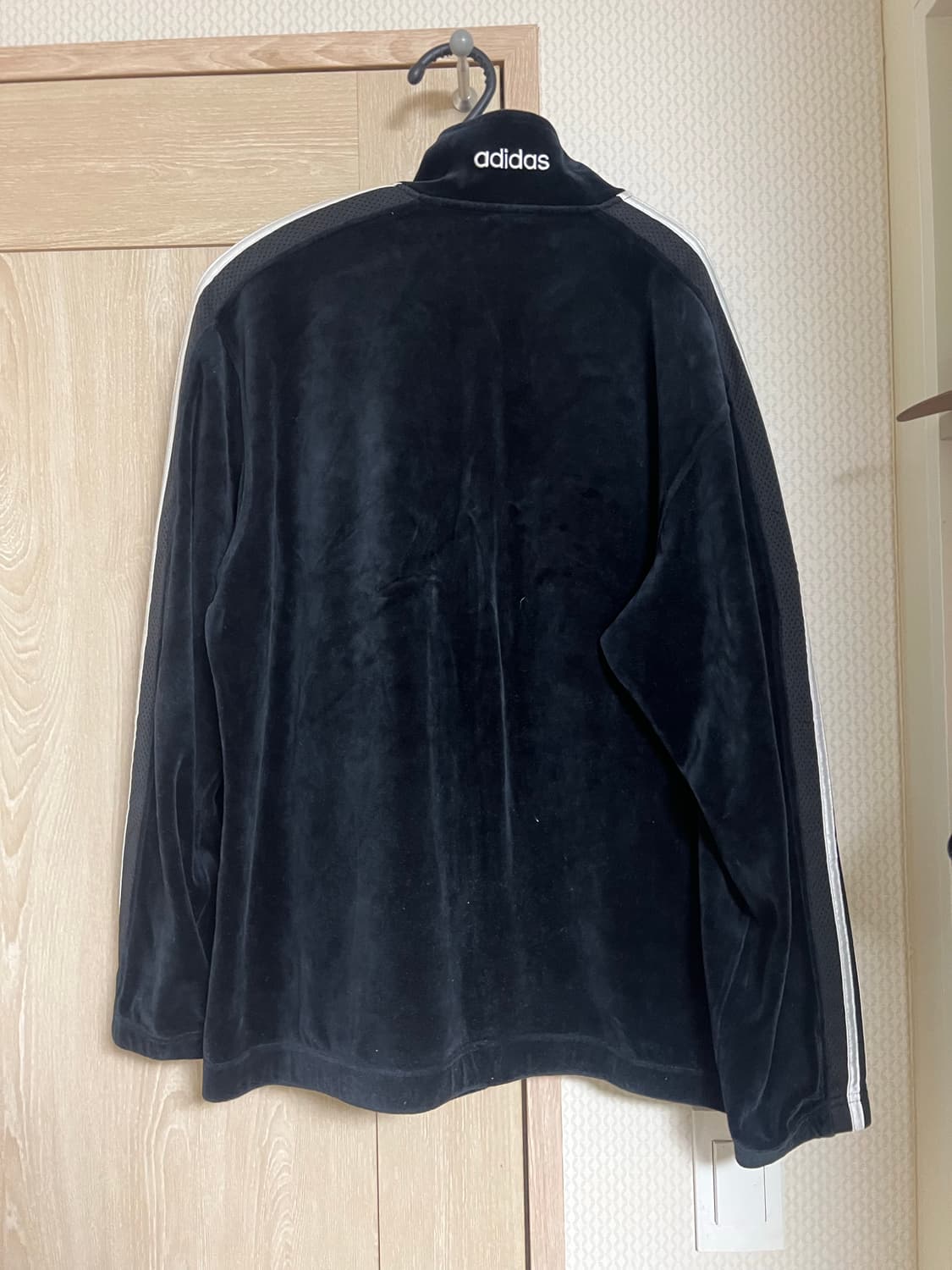 아디다스 블랙 벨벳 벨루아 져지 트랙탑 y2k 상품이미지2