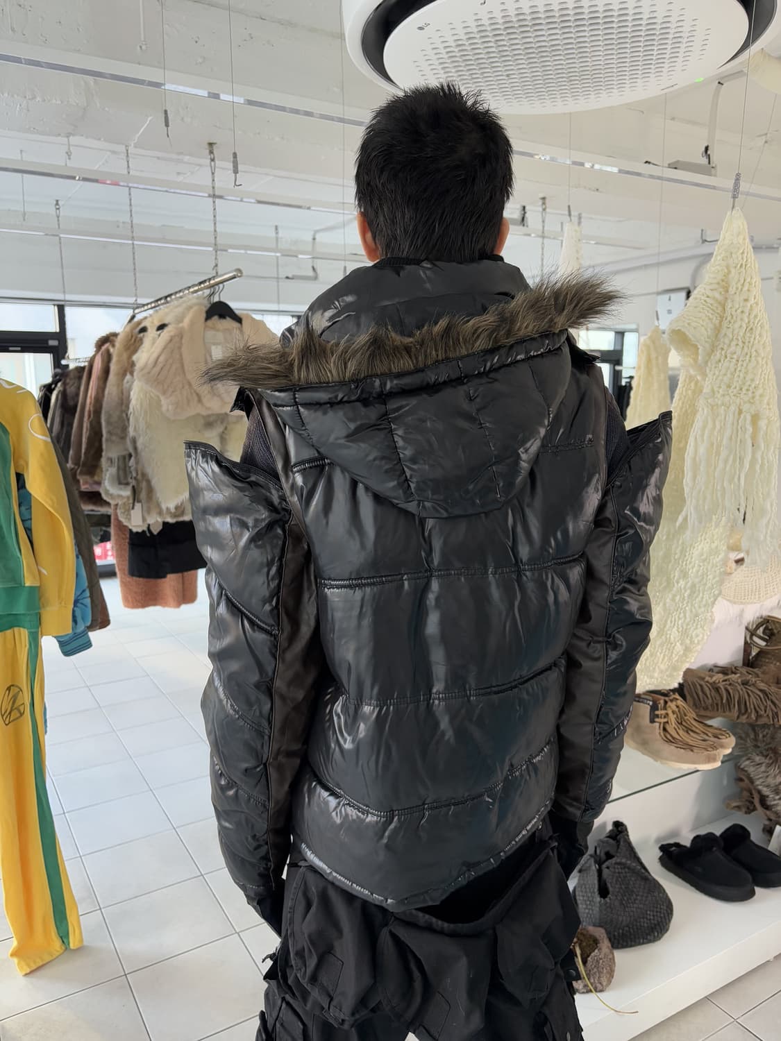 detachable double zipup padded jacket 상품이미지4