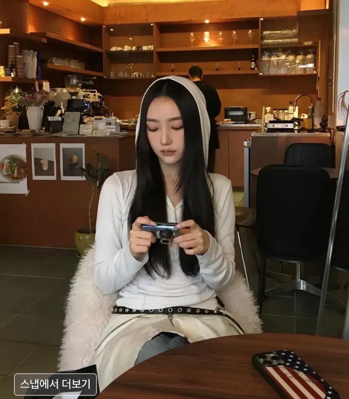 플레어업의 버튼업 레이스 후디 그레이 상품이미지5