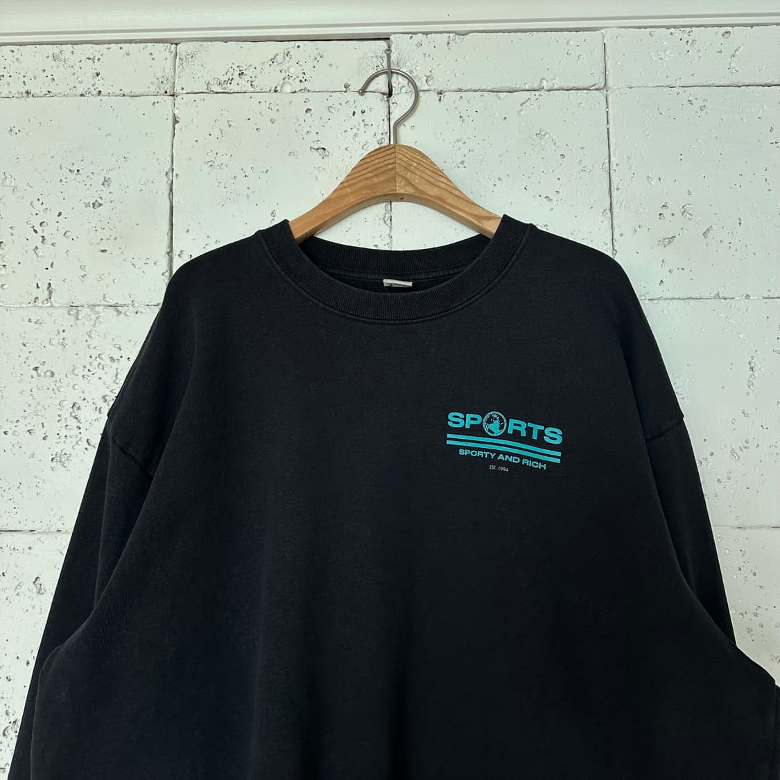 XL 스포티 앤 리치 맨투맨 블랙 상품이미지2