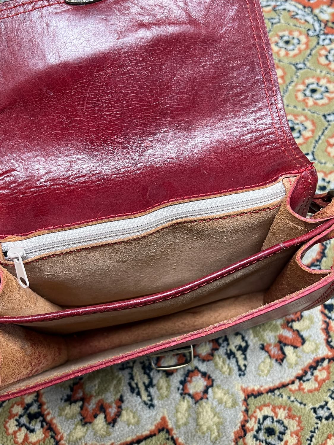 [OS] 이태리 빈티지 가죽 미니 숄더백 버건디 상품이미지7