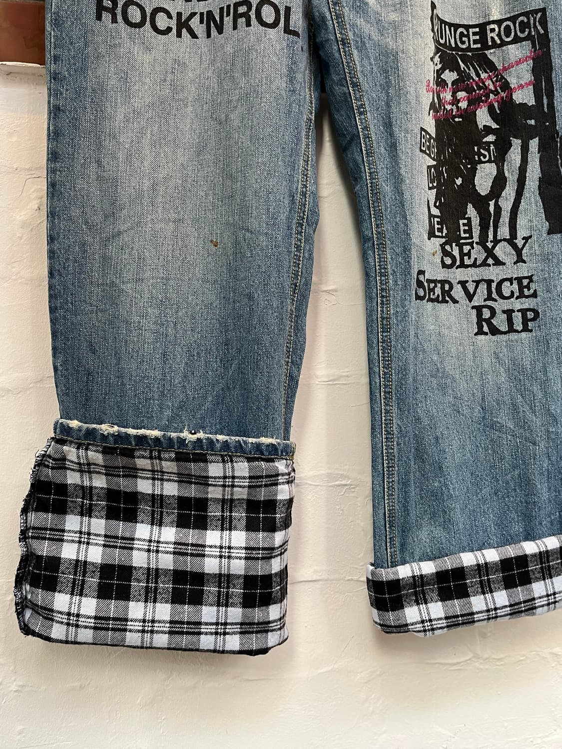 Solberry jeans 패치워크 데미지 데님 진 36 상품이미지10