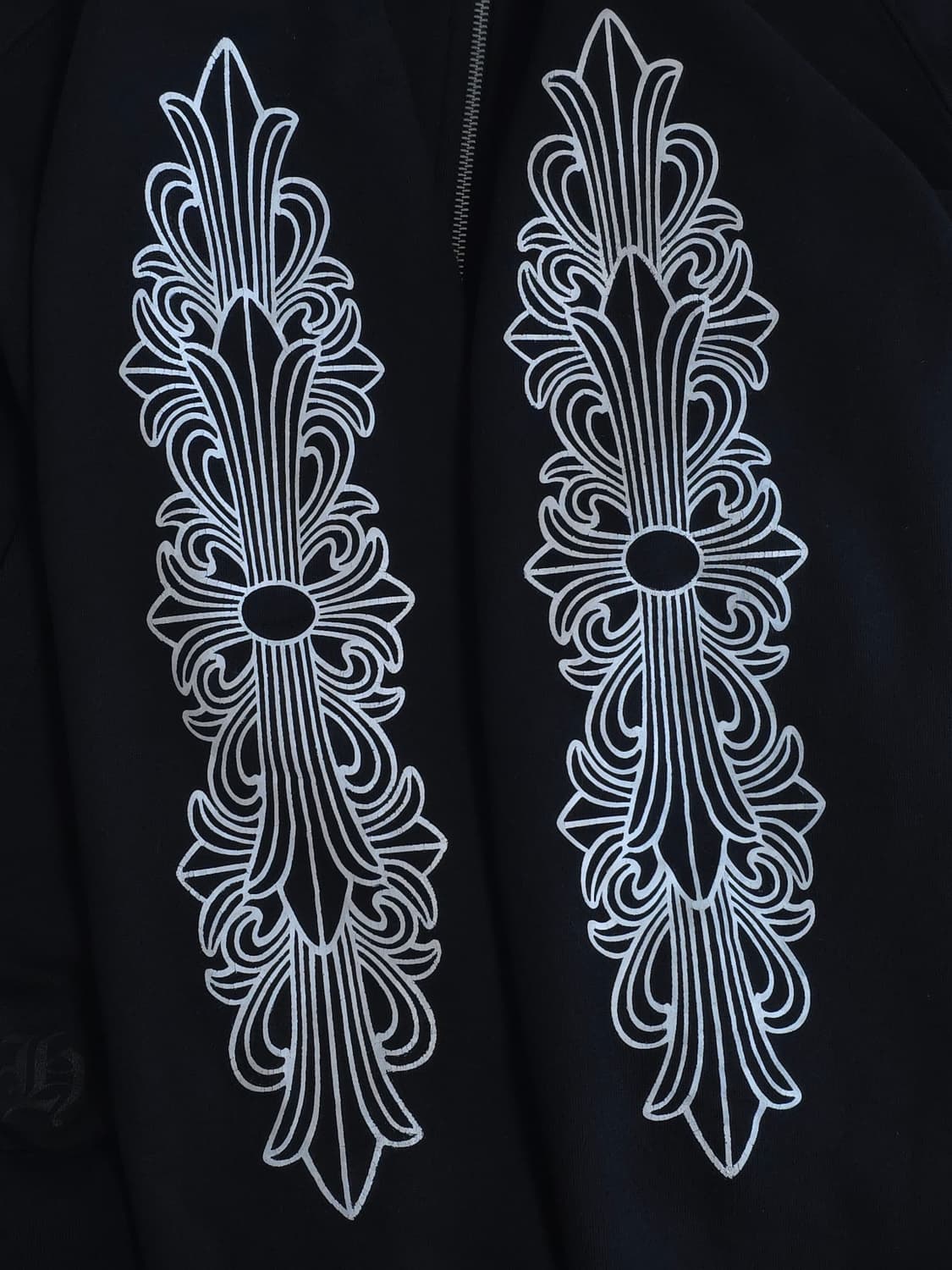 [XXL] 크롬하츠 홀스슈 플로랄 헤비웨이트 후드집업 블랙 상품이미지4