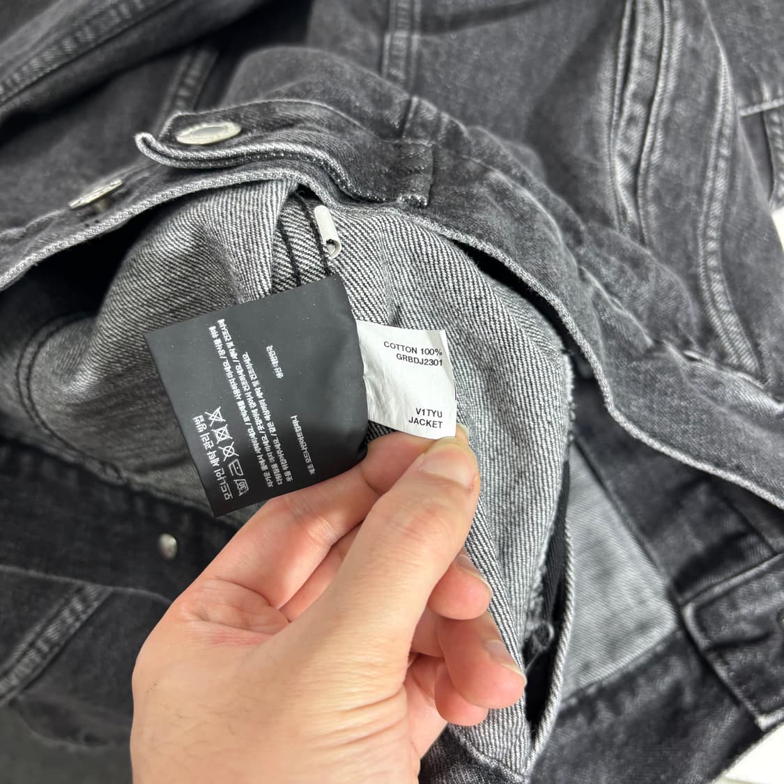 95 모드나인 흑청 데님자켓 상품이미지5