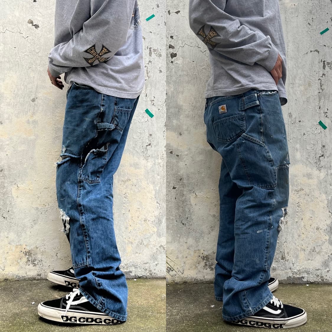 Carhartt 데미지 데님 더블니 (38“) 상품이미지2