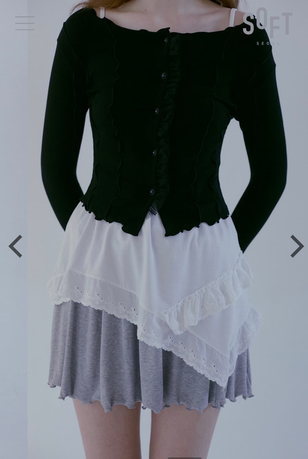 [새상품] 소프트서울 Unbalance apron lace one pie 상품이미지2