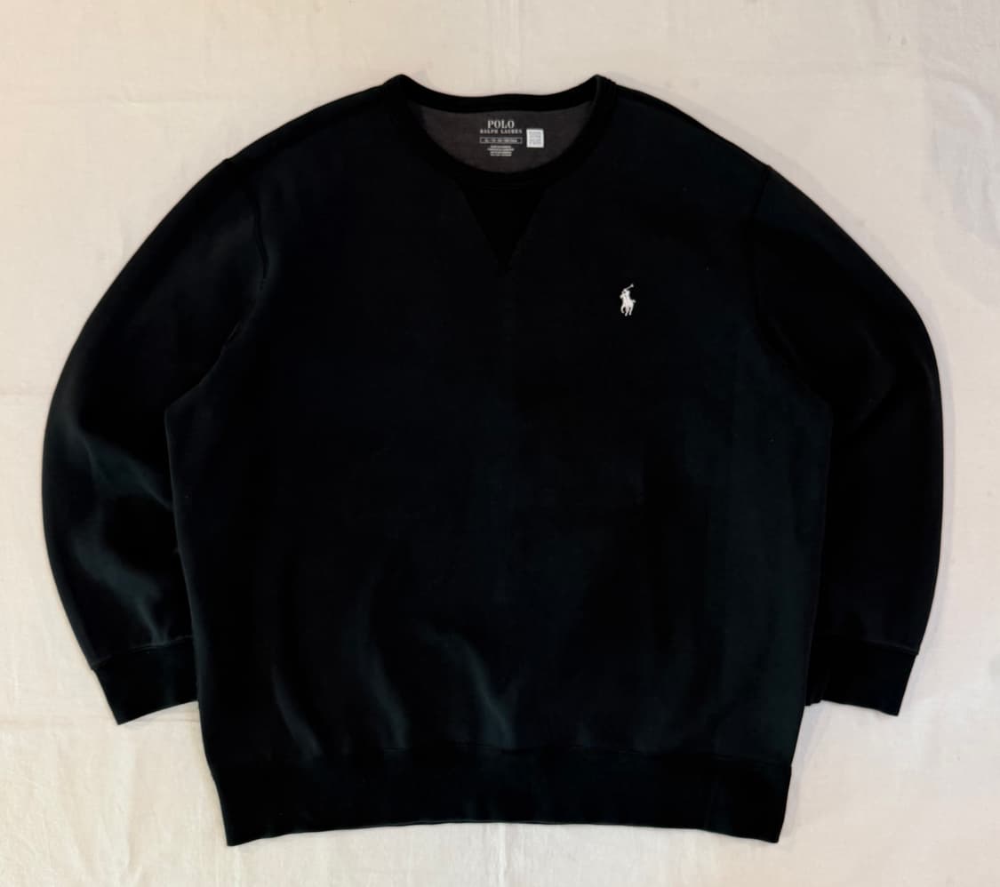 큐알) 폴로 랄프로렌 맨투맨 스웻셔츠 블랙 상품이미지1