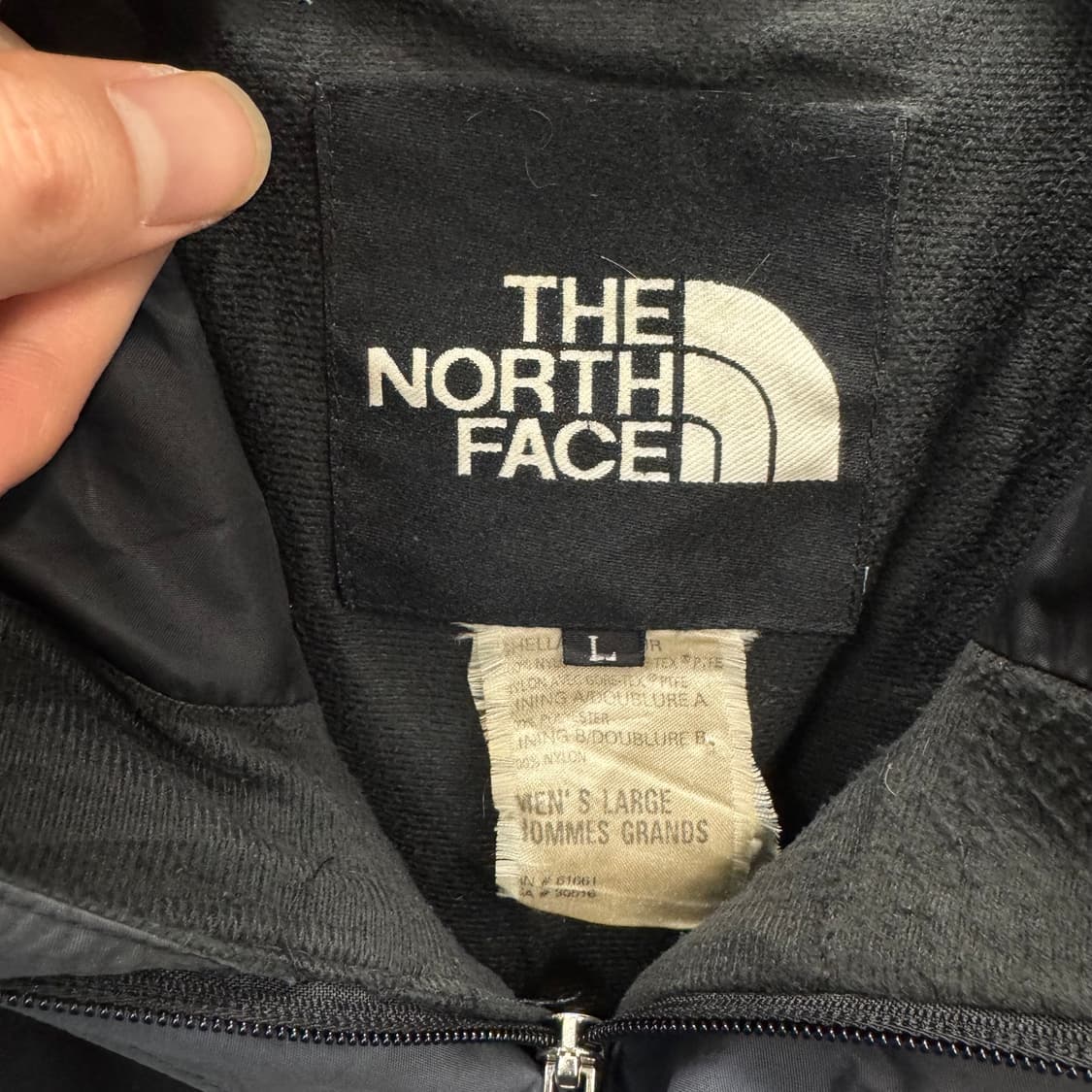 90s 노스페이스 올드스쿨 마운틴파카 하이넥 고어텍스 그레이 블랙 상품이미지8