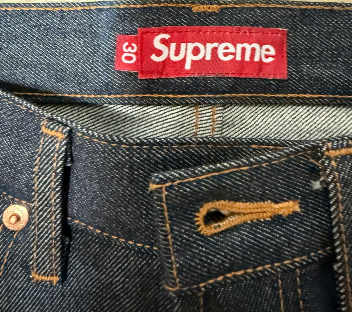 슈프림 셀비지 배기진 25fw 상품이미지2