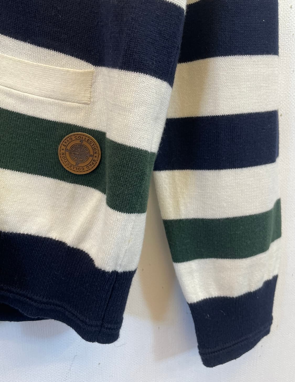 스파오 배색 니트가디건 95 상품이미지2