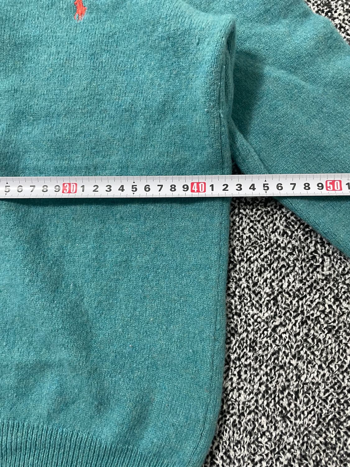 빈티지9. 폴로랄프로렌 램스울 니트 스웨터 민트 컬러 핀터깔 상품이미지5